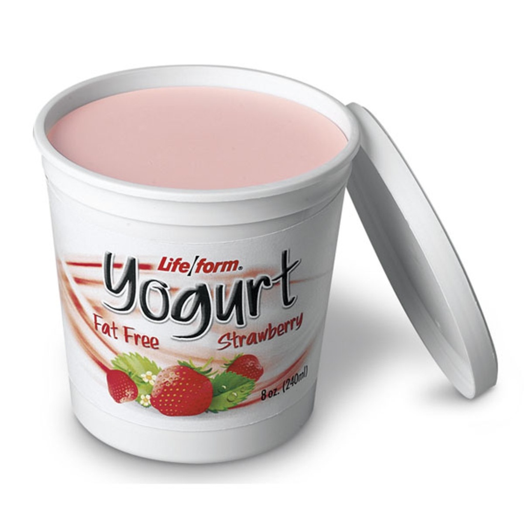 Yogurt de fresa light, 1 taza (240 ml)