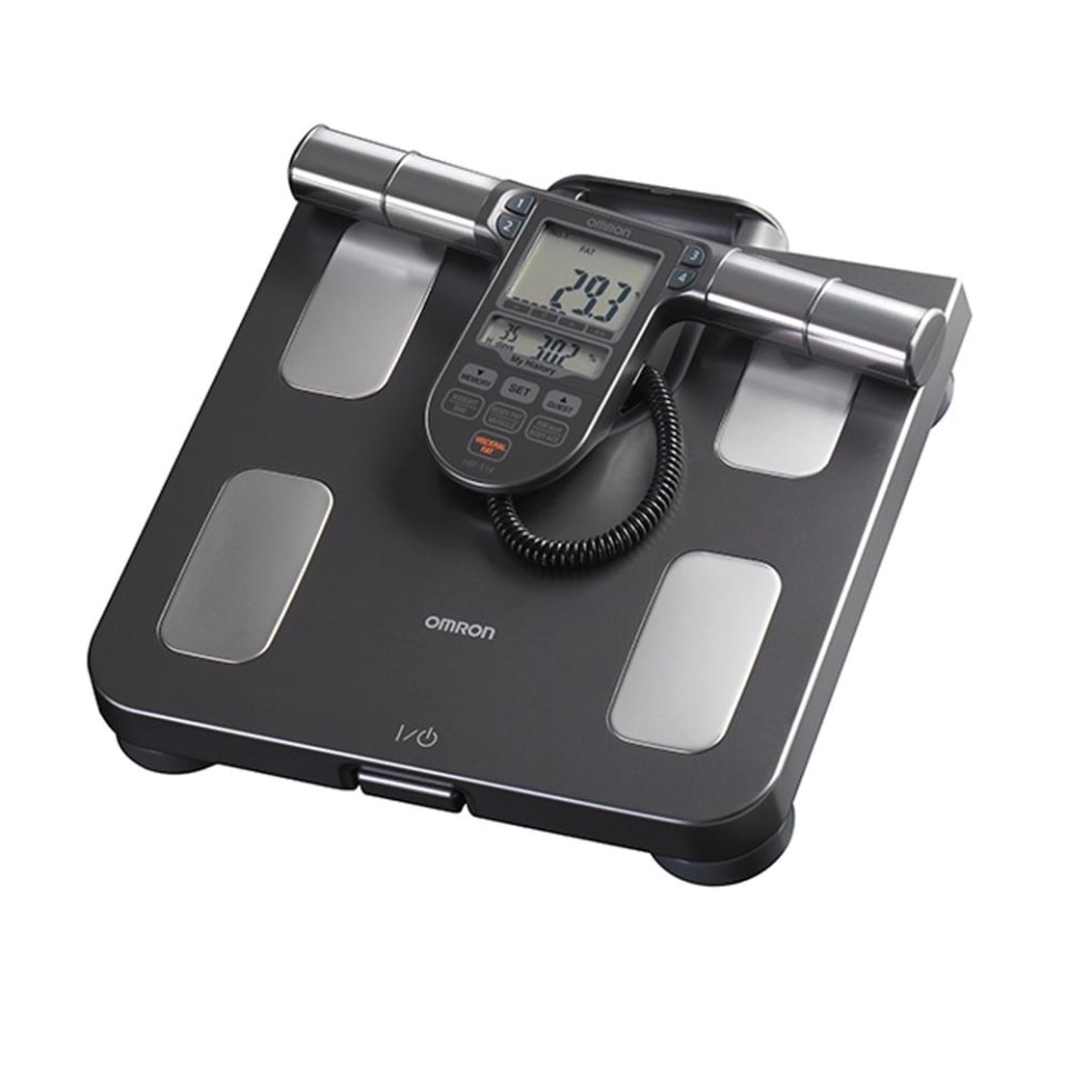 Báscula digital con medidor de grasa corporal Omron, Peso y masa corporal, Índice de masa (IMC) Músculo esquelético y grasa visceral, Metabolismo basal y edad muscular