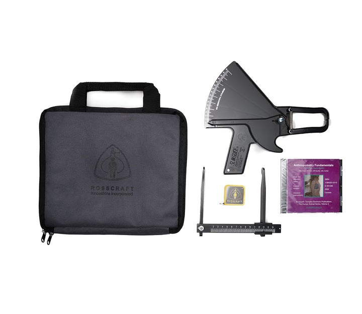 Kit Tommy de antropometria: antropómetro Tom3 ,cinta rosscraft, plicometro slimguide y CD con fundamentos de atropometría