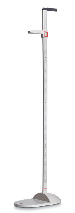 Estadímetro portátil con nivelador de pared. Rango de medición en cm: 20 - 205 cm. División: 1 mm
