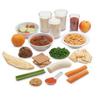 Paquete de réplicas de alimentos 1500 calorías con 19 piezas