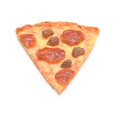 [W07379] Pizza salchicha y pepperoni, rebanada (36 cm) diámetro