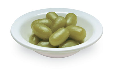 [WA18844] Uvas verdes, en plato 15 pzas (84 gr)