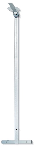 [222] Estadímetro mecánico telescópico, fijo a pared, de aluminio anodizado.  Rango de medición en cm: 6 - 230 cm. División: 1 mm