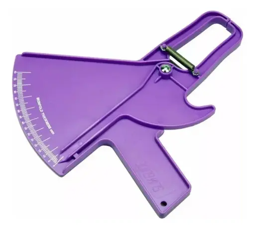 [C-120M] Plicometro de plástico Slim guide Morado apertura 80 mm, precisión 1mm